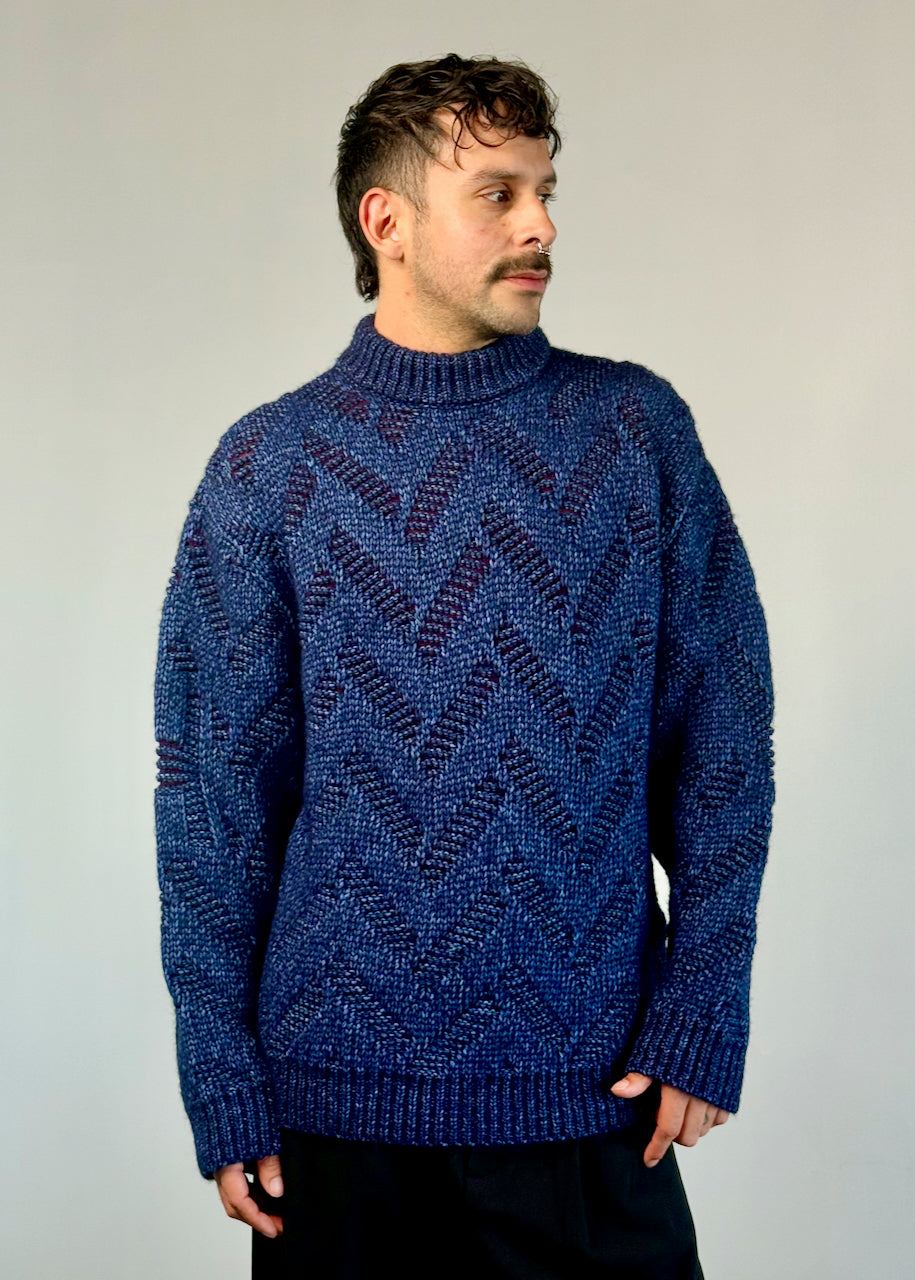 Henrik Vibskov Flat Knitted Crewneck Flat Navy