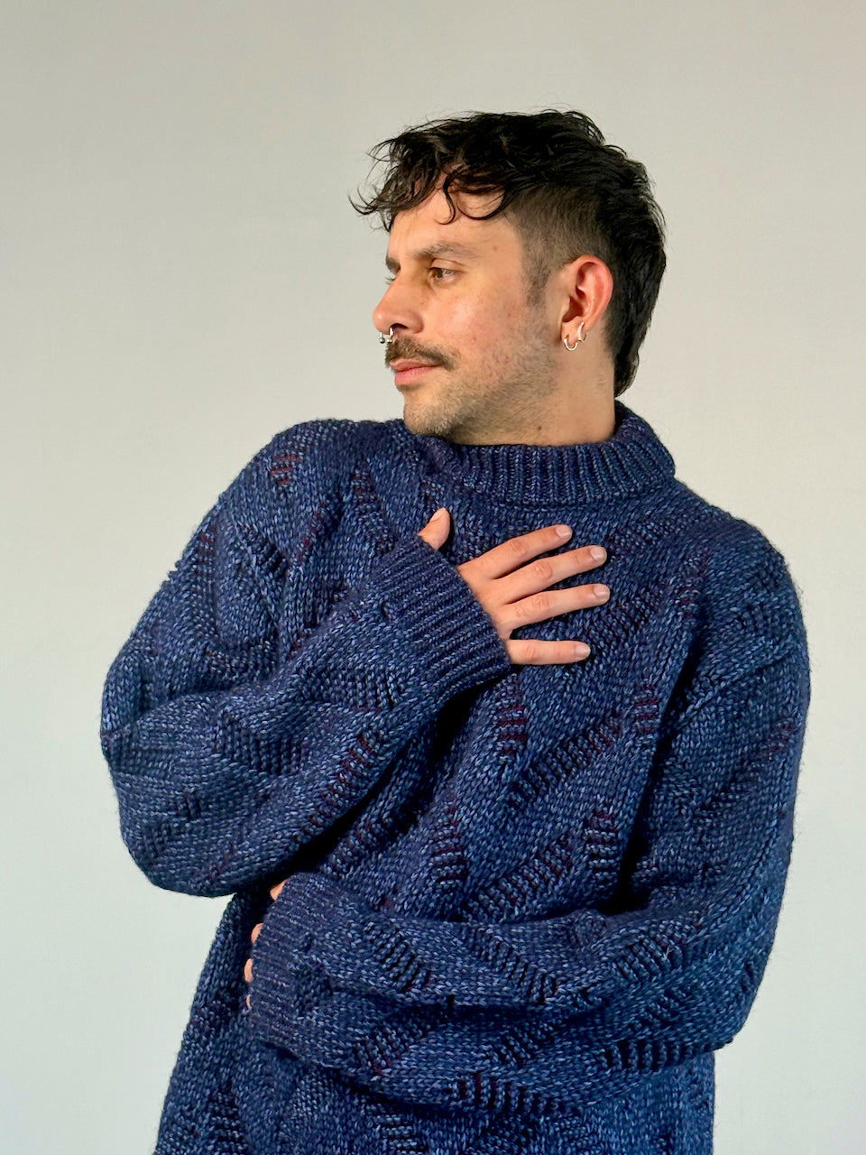 Henrik Vibskov Flat Knitted Crewneck Flat Navy