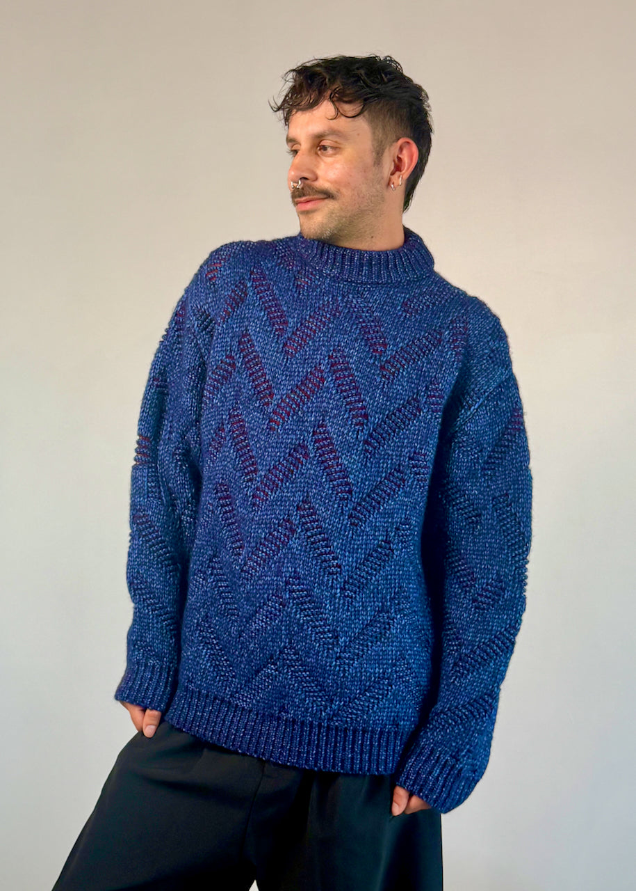 Henrik Vibskov Flat Knitted Crewneck Flat Navy