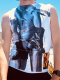 LOVERBOY BY CHARLES JEFFREY GRAPHIC TANK TOP in WHITE
