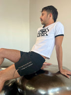 LACE UP JEAN SHORTS BY LUDOVIC DE SAINT SERNIN