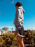 LOVERBOY BY CHARLES JEFFREY ALL TIED UP HOODY in GREY MARL