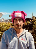 LOVERBOY BY CHARLES JEFFREY CHUNKY EARS BEANIE PINK