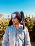 LOVERBOY BY CHARLES JEFFREY CHUNKY Rabbit BEANIE in Shiny Black