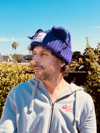 LOVERBOY BY CHARLES JEFFREY CHUNKY EARS BEANIE in PURPLE