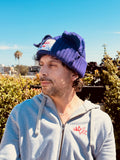 LOVERBOY BY CHARLES JEFFREY CHUNKY EARS BEANIE in PURPLE