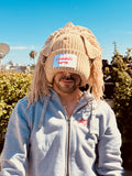 LOVERBOY BY CHARLES JEFFREY SUPERSIZED LION BEANIE in BEIGE