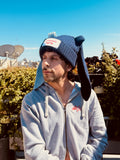 LOVERBOY BY CHARLES JEFFREY CHUNKY Rabbit BEANIE in Blue + light Blue