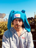 LOVERBOY BY CHARLES JEFFREY CHUNKY RABBIT BEANIE in Blue
