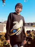 LOVERBOY BY CHARLES JEFFREY GRAPHIC JUMPER in BLACK YELLOW