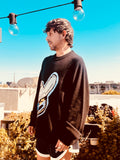 LOVERBOY BY CHARLES JEFFREY GRAPHIC JUMPER in BLACK YELLOW