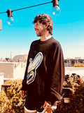 LOVERBOY BY CHARLES JEFFREY GRAPHIC JUMPER in BLACK YELLOW