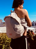 LOVERBOY BY CHARLES JEFFREY HOODY BACKPACK in GREY MARL