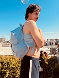 LOVERBOY BY CHARLES JEFFREY HOODY BACKPACK in GREY MARL