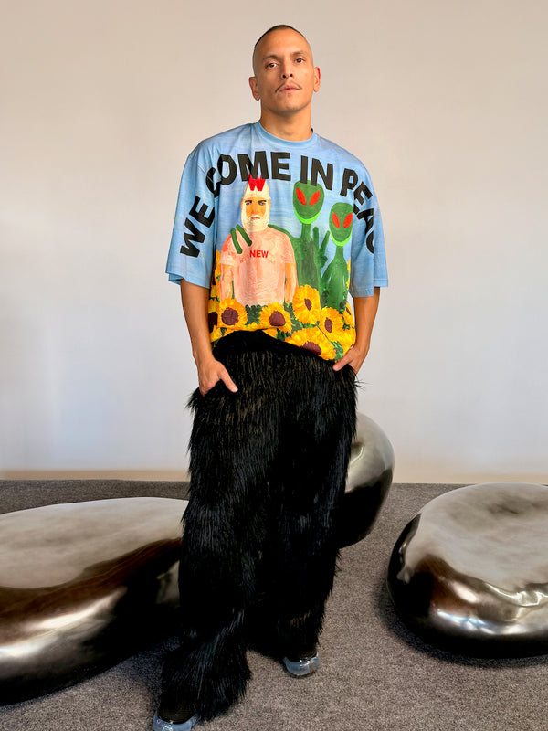 Walter Van Beirendonck WE COME IN PEACE TEE OVERSIZED