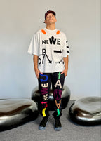 Walter Van Beirendonck WE ARE TEE OVERSIZED WHITE