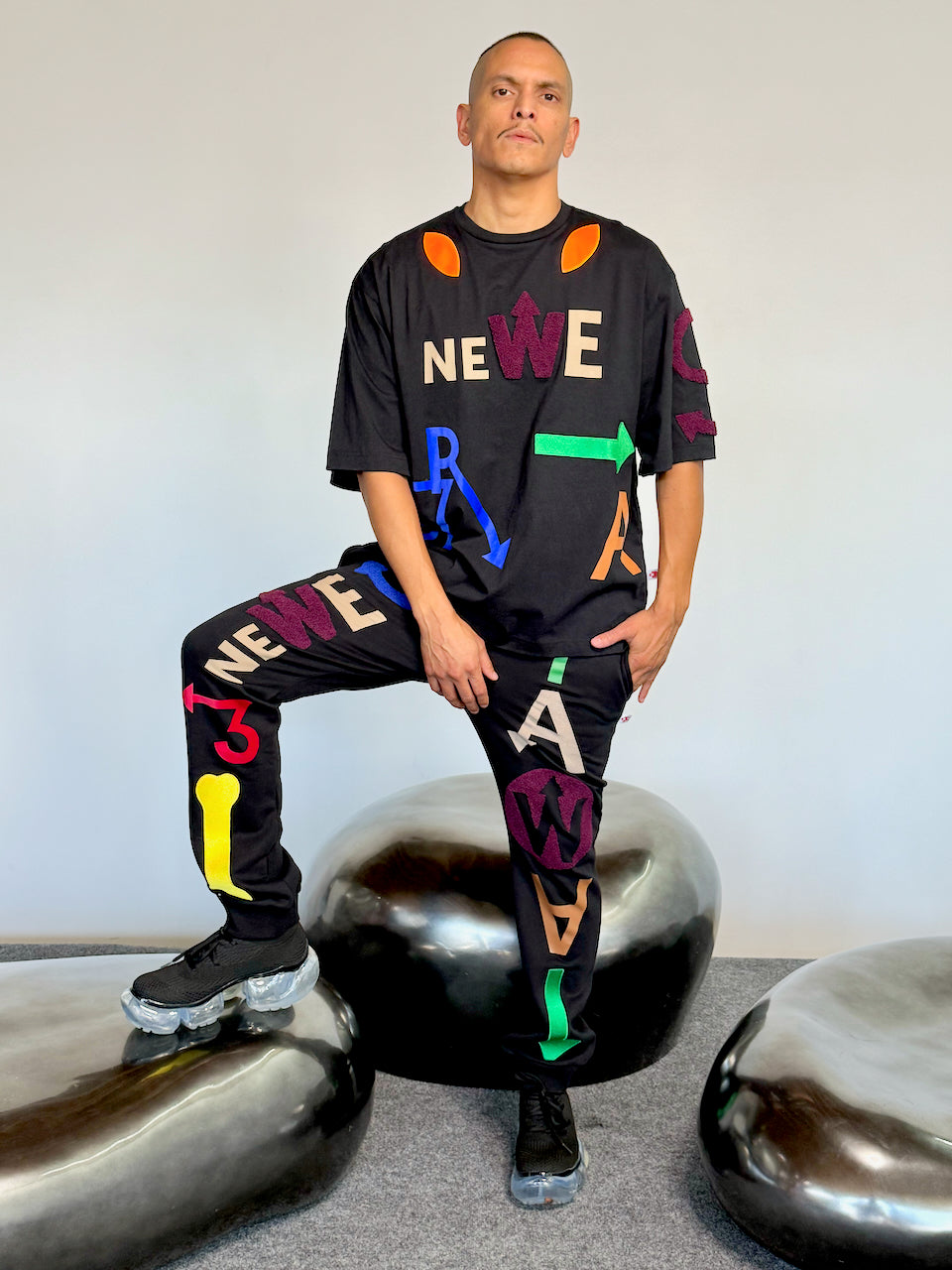 Walter Van Beirendonck WE ARE TEE OVERSIZED BLACK