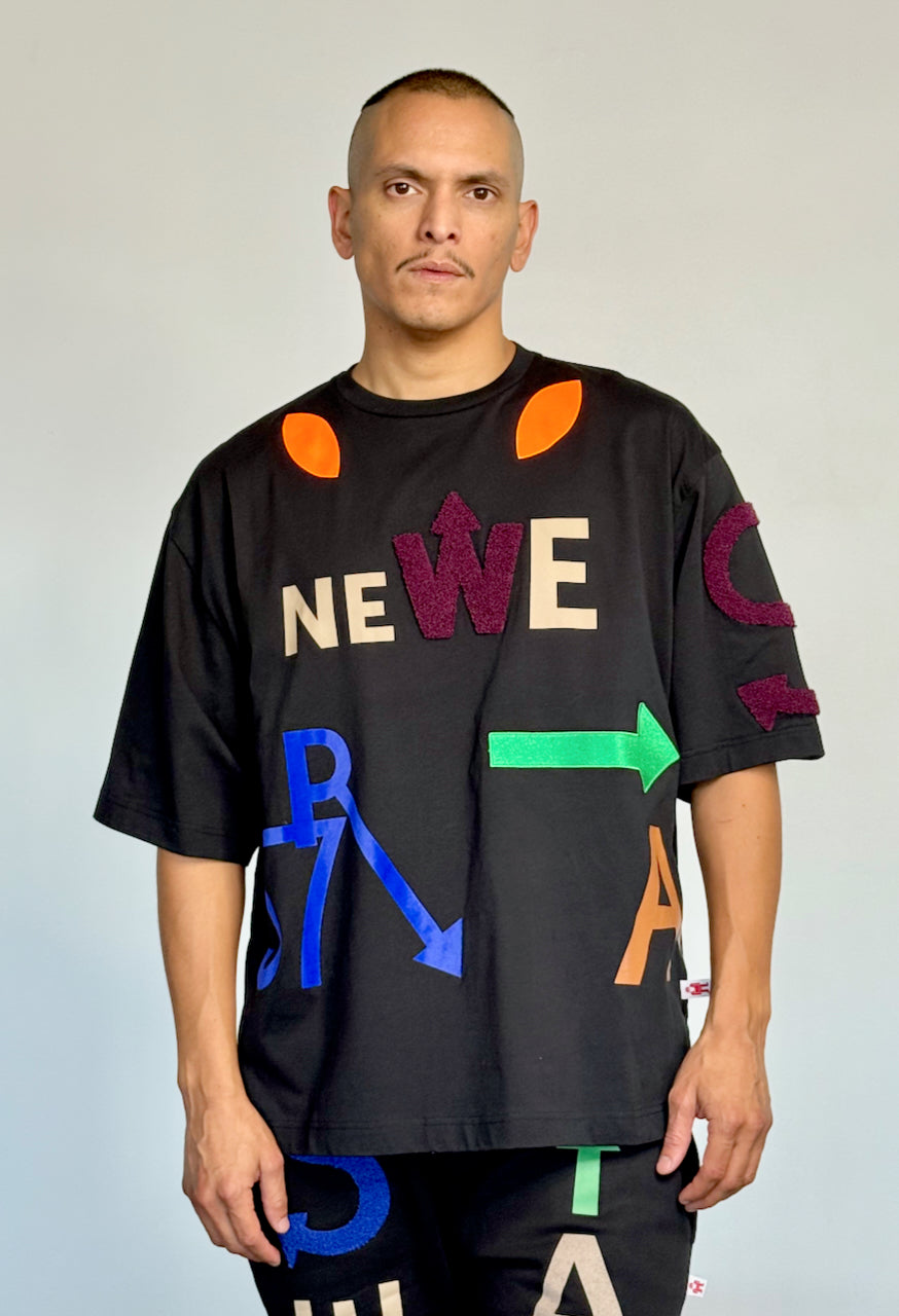 Walter Van Beirendonck WE ARE TEE OVERSIZED BLACK