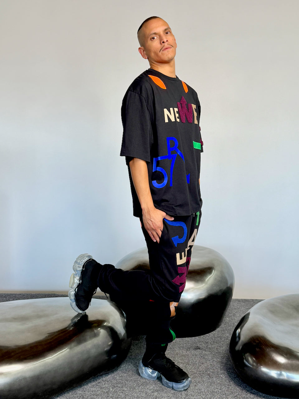 Walter Van Beirendonck WE ARE TEE OVERSIZED BLACK