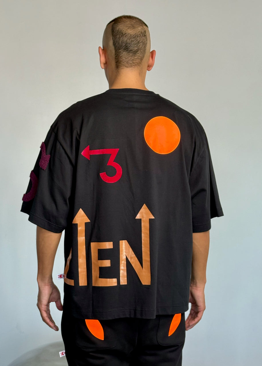Walter Van Beirendonck WE ARE TEE OVERSIZED BLACK