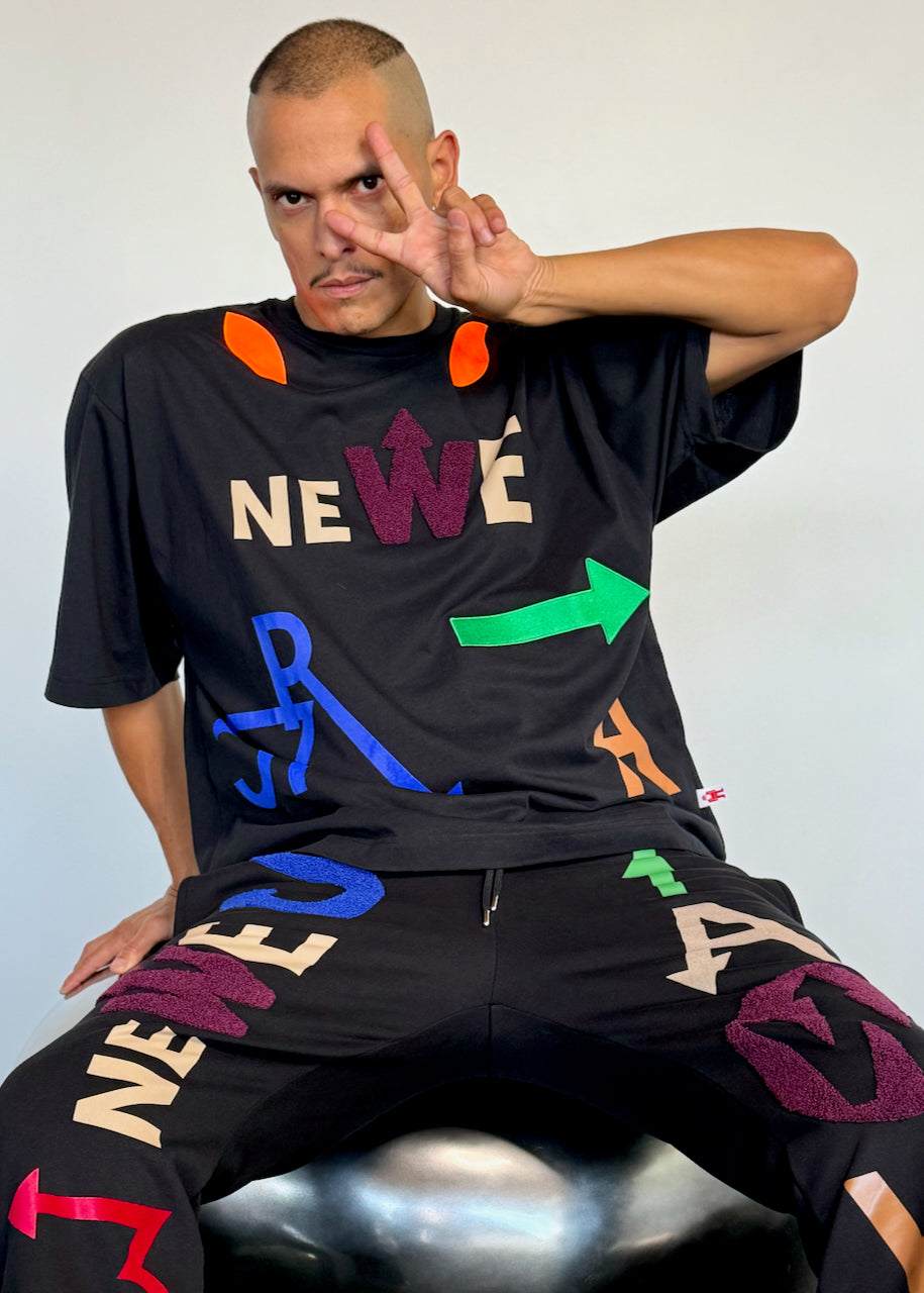 Walter Van Beirendonck WE ARE TEE OVERSIZED BLACK