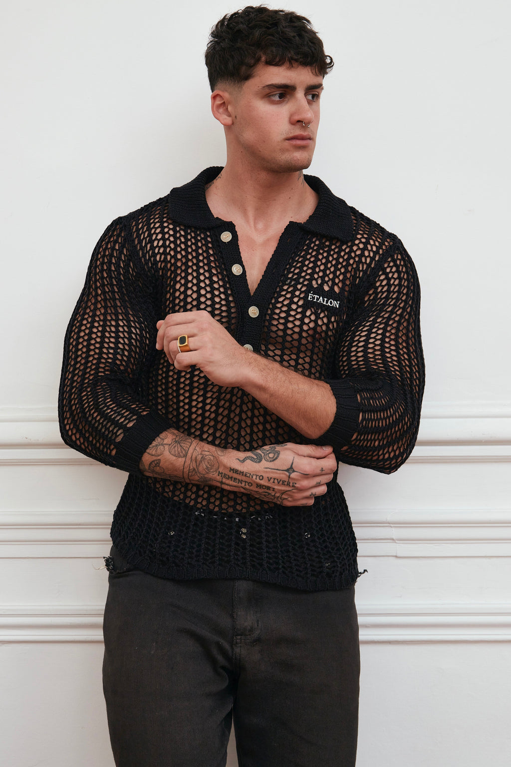 Knitted Polo L/S
