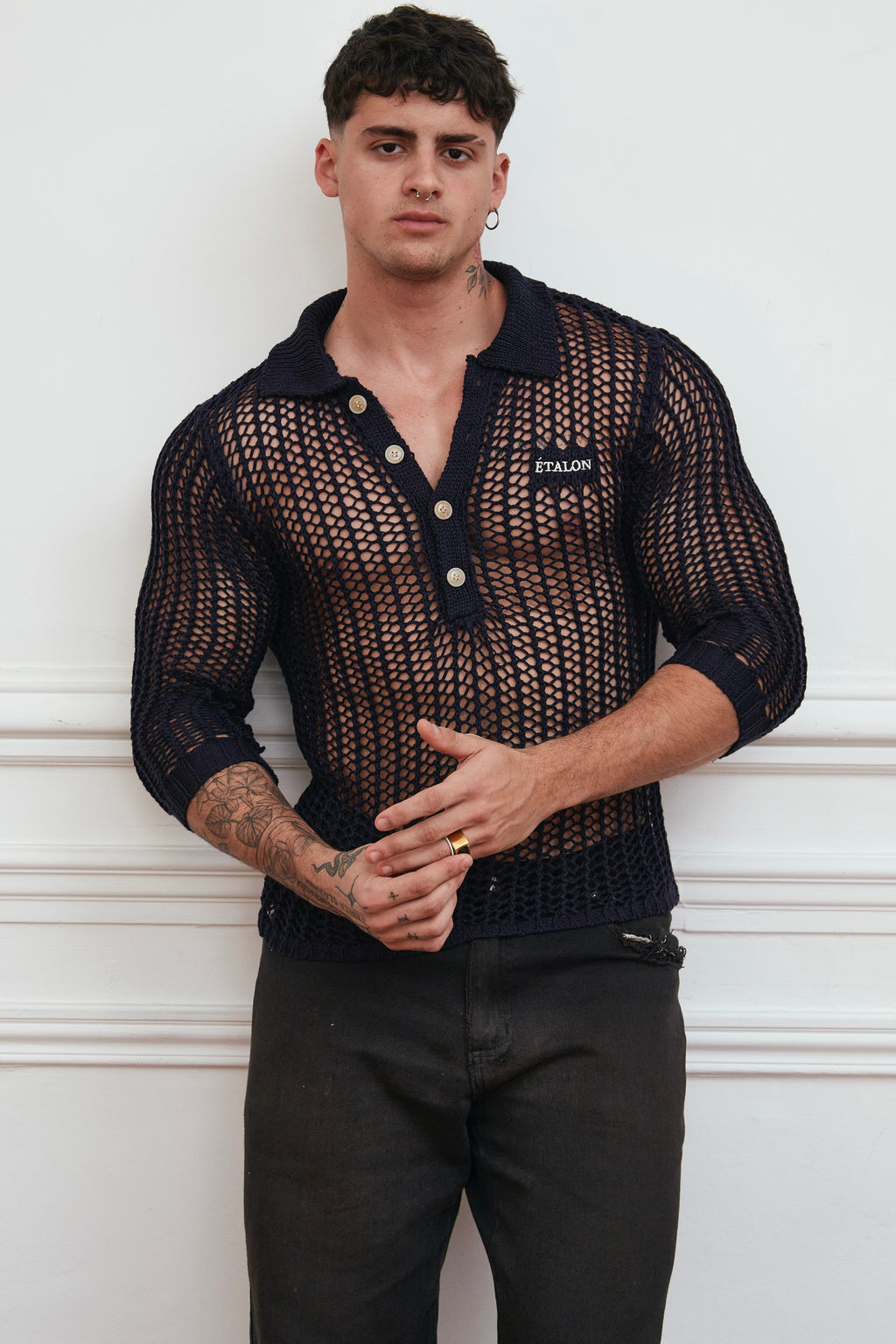 Knitted Polo L/S