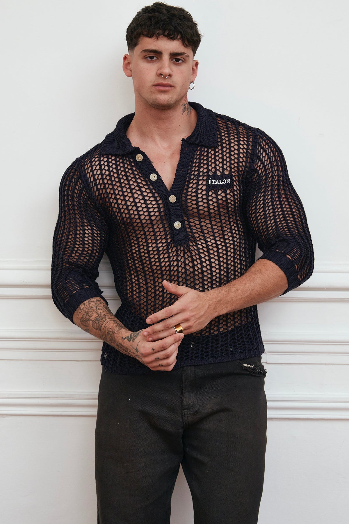 Knitted Polo L/S