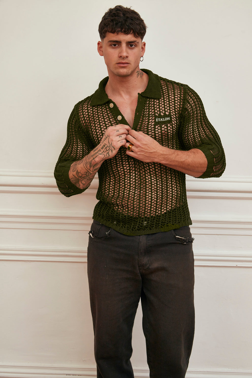 Knitted Polo L/S