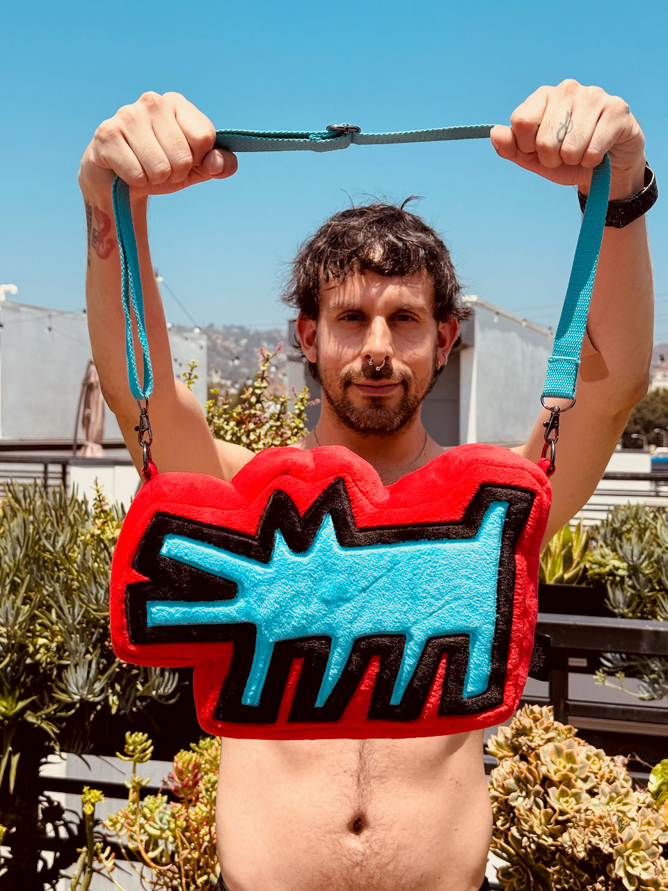Keith Haring Pop Shop Dog Plush Bag