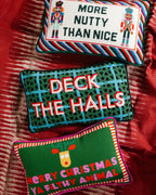 Merry Christmas Filthy Animal Needlepoint Pillow