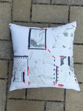 Reverse face of the cushion with a different arrangement of paste-up elements