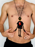 Walter Van Beirendonck Walter Doll + T Necklace in black