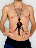 Walter Van Beirendonck Walter Doll + T Necklace in black