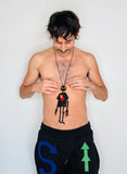 Walter Van Beirendonck Walter Doll + T Necklace in black
