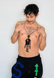 Walter Van Beirendonck Walter Doll + T Necklace in black