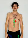 Walter Van Beirendonck Peace Alien Necklace in green