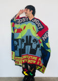 Walter Van Beirendonck Beep Beep Poncho - flame scarlet