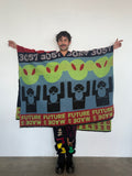 Walter Van Beirendonck Beep Beep Poncho - flame scarlet