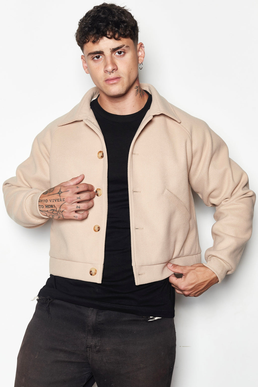 Cropped Bomber Jacket