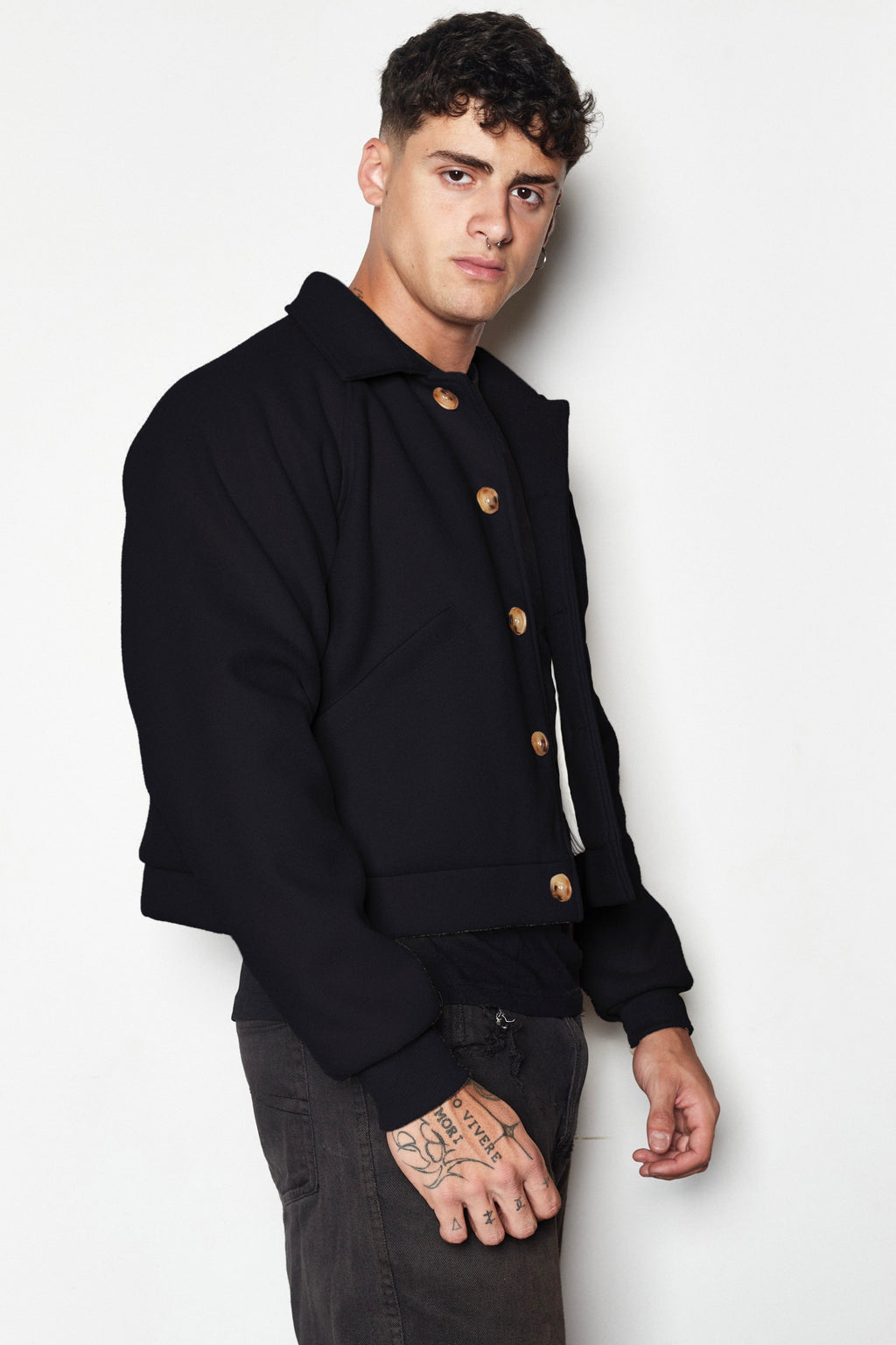 Cropped Bomber Jacket