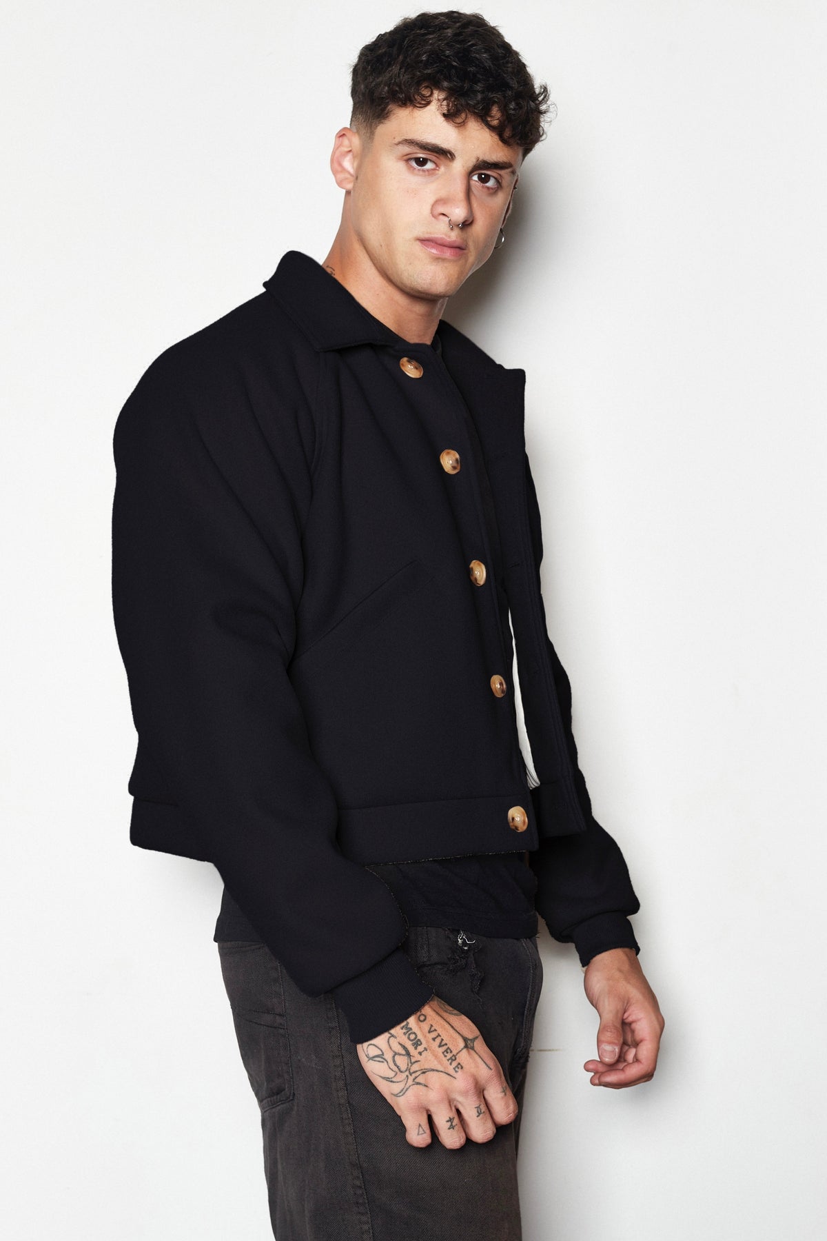 Cropped Bomber Jacket