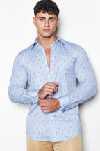 Striped Stretch Button Up Shirt