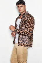 Leopard Print Chiffon Shirt