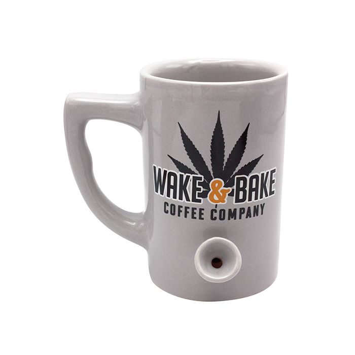 Wake + Bake Coffee Mug - 10 oz Grey