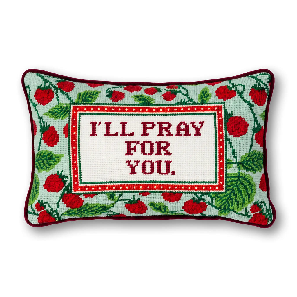 I'll Pray for You Needlepoint Pillow