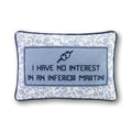 Inferior Martini Needlepoint Pillow
