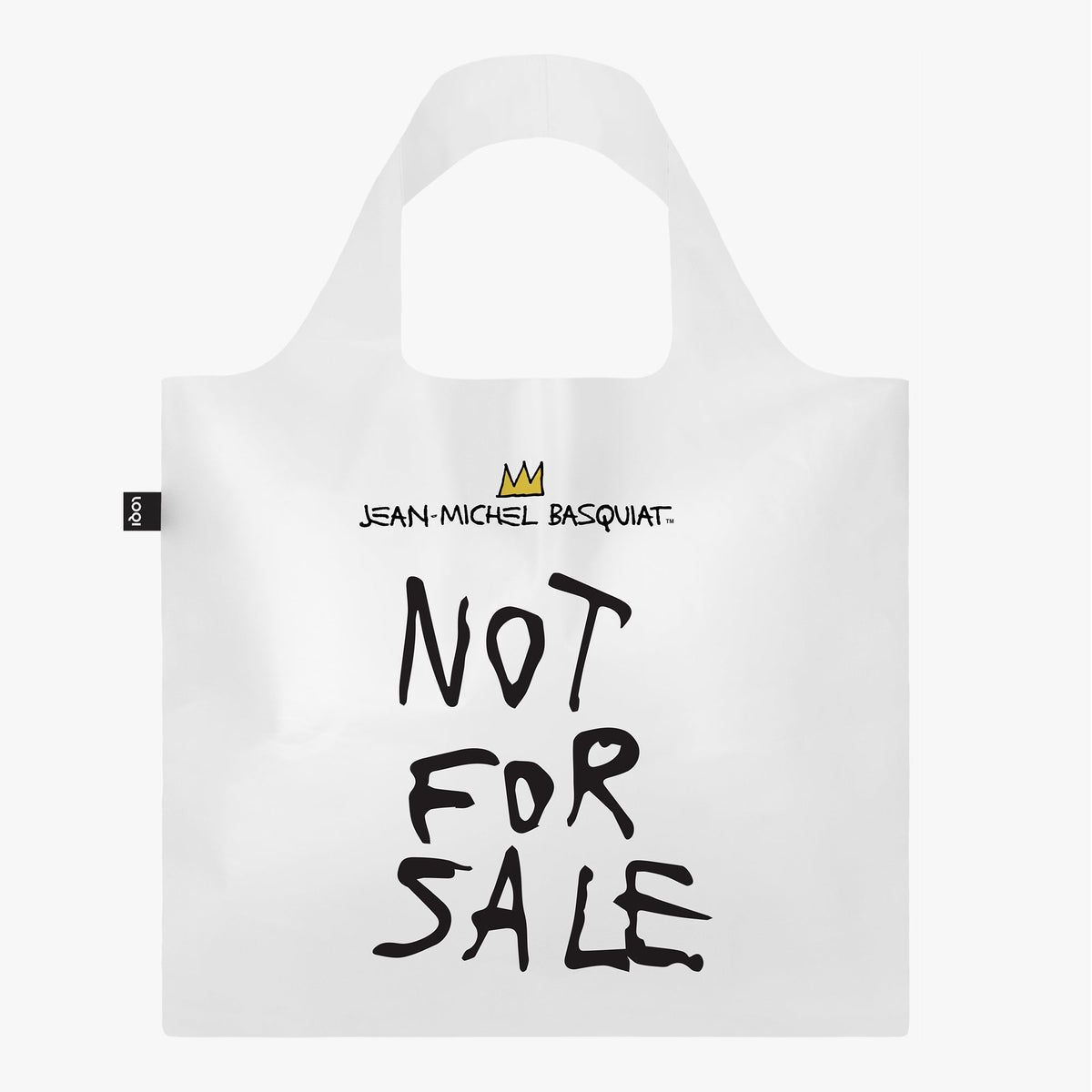 JEAN-MICHEL BASQUIAT Not for Sale Milky Transparent Bag by LOQI