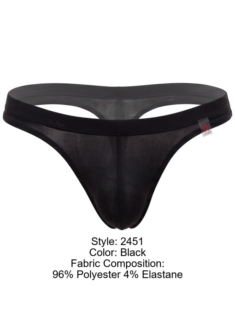 JOR Invisible Sleek Thongs - Black