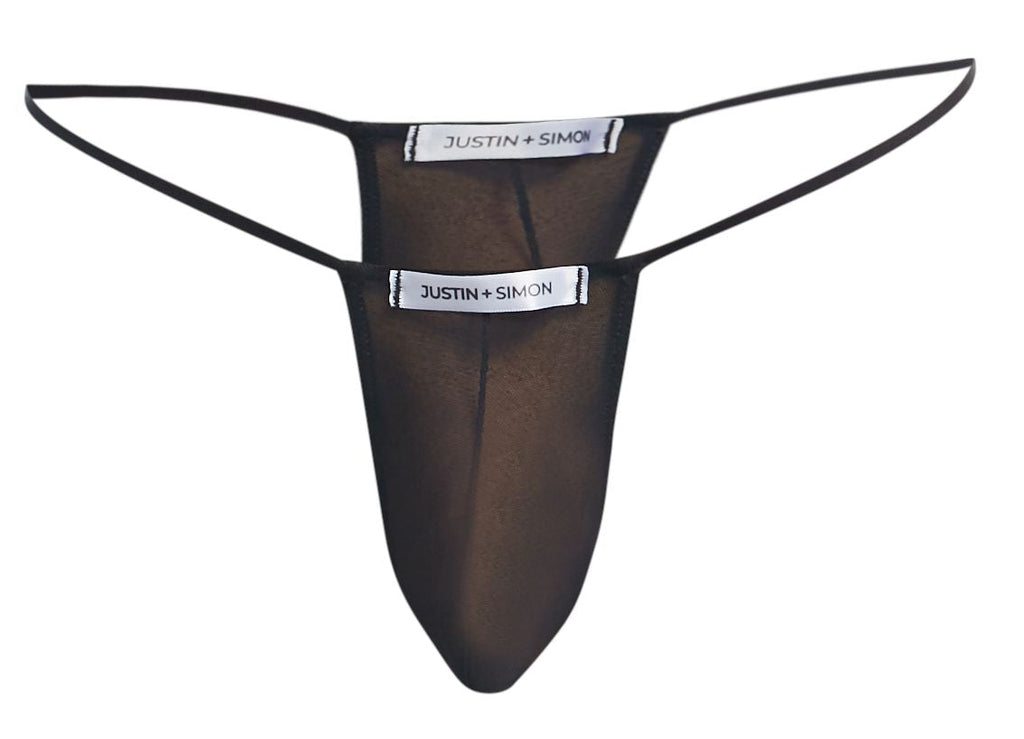 Justin + Simon Classic G-String - Black Mesh